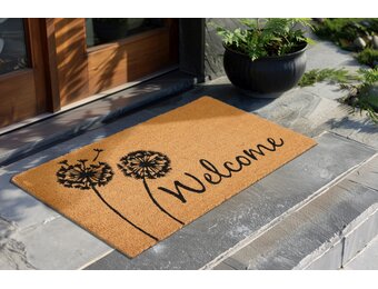 Kokosmat Porto – Deurmat Buiten - 100% Kokosvezel, Natuurlijk & Slijtvast, Stevige PVC Rug - Natuur