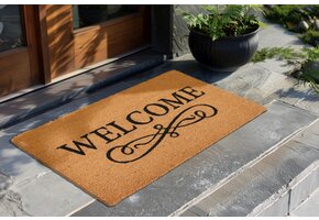 Kokosmat Porto – Deurmat Buiten - 100% Kokosvezel, Natuurlijk & Slijtvast, Stevige PVC Rug - Natuur