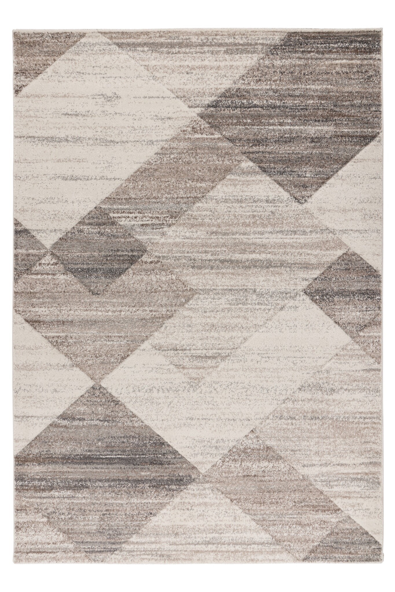 Trendy Home Abstract - Modern Vloerkleed - Laagpolig, Hoge dichtheid, Soft Touch - Zilver Creme