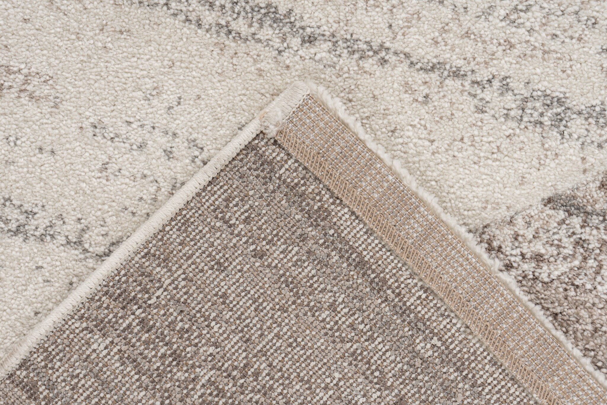 Trendy Home Abstract - Modern Vloerkleed - Laagpolig, Hoge dichtheid, Soft Touch - Zilver Creme