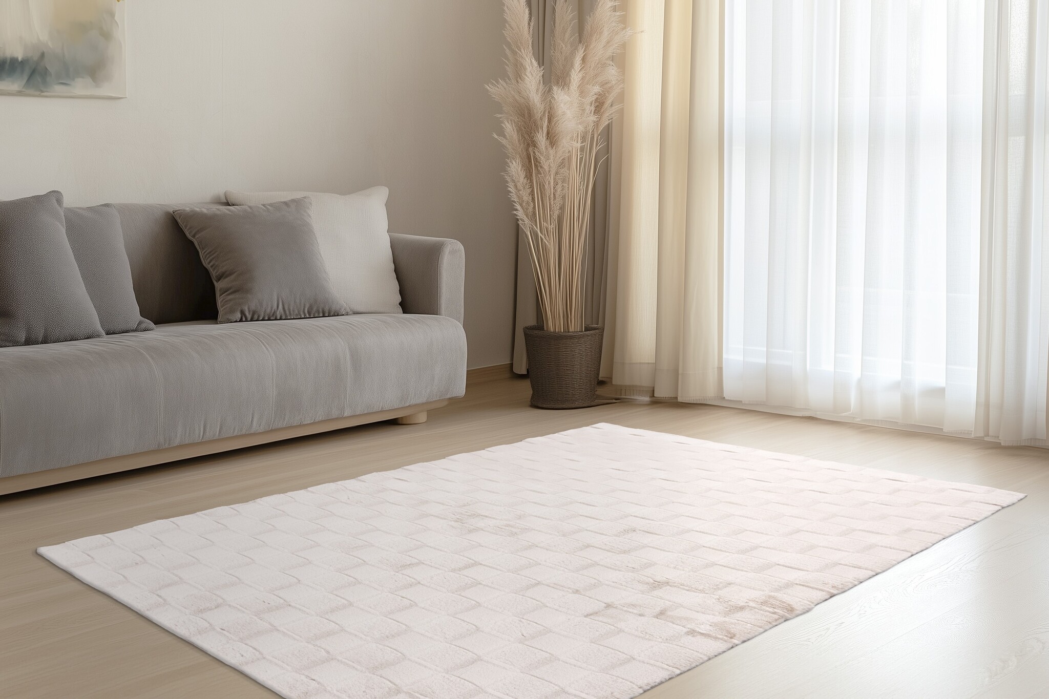 Soul Soft - Fluffy Vloerkleed - 3D Effect, Hoogpolig, 100% Polyester, Super Soft Touch - Licht Taupe
