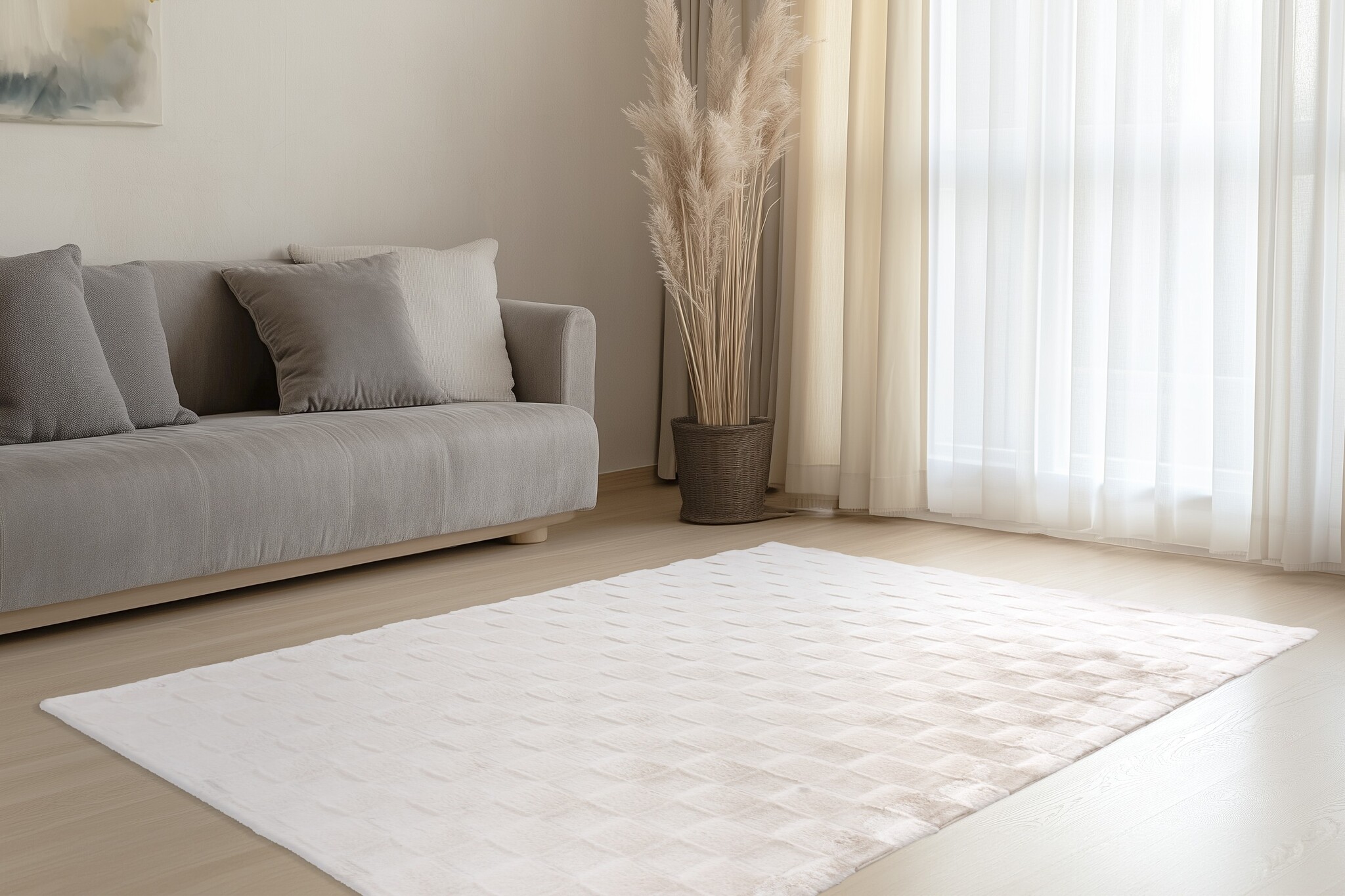 Soul Soft - Fluffy Vloerkleed - 3D Effect, Hoogpolig, 100% Polyester, Super Soft Touch - Creme
