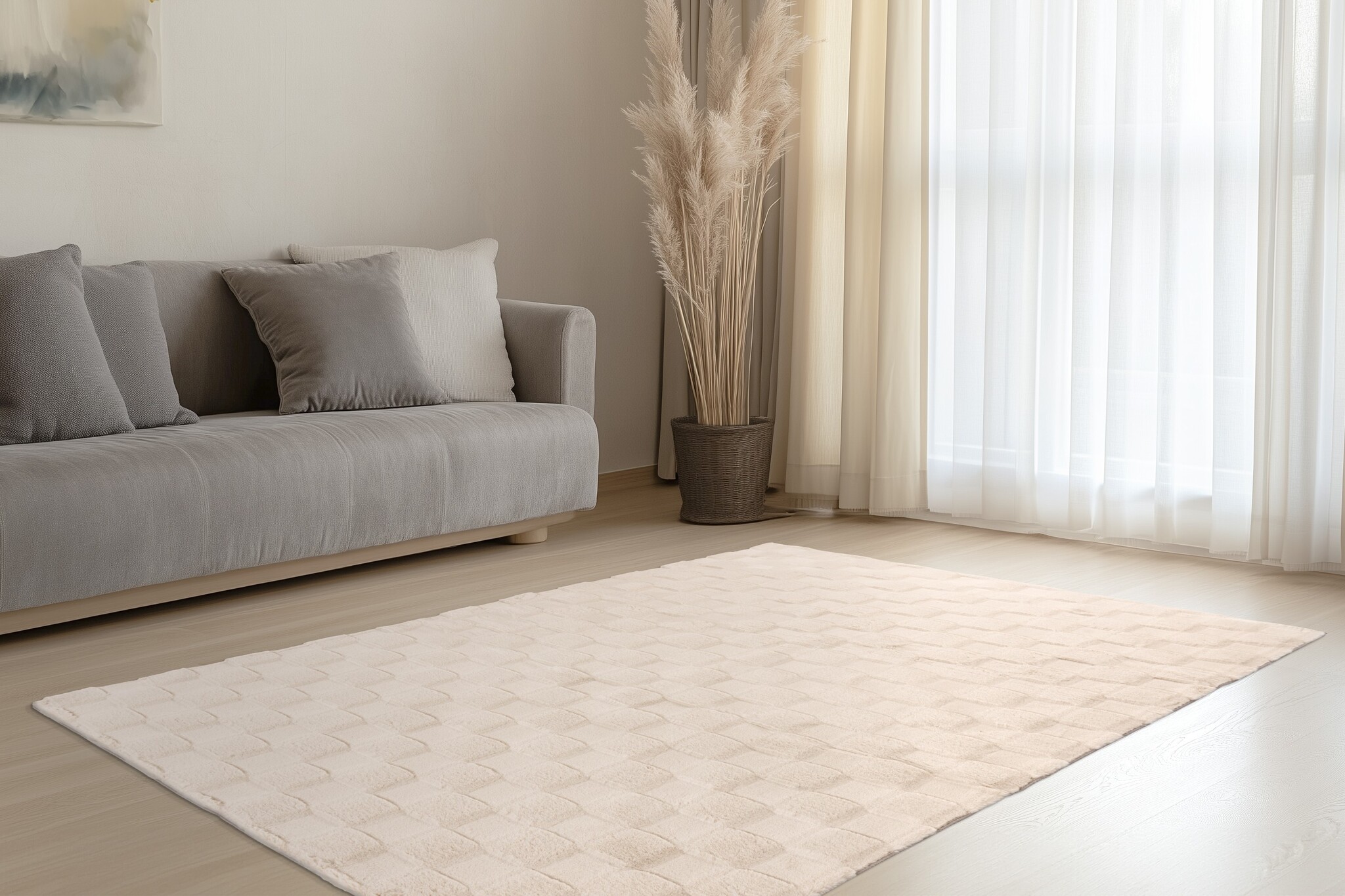 Soul Soft - Fluffy Vloerkleed - 3D Effect, Hoogpolig, 100% Polyester, Super Soft Touch - Beige