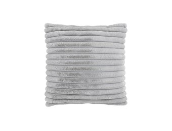 Plush Soft Kussen - 3D Effect, Hoogpolig, 100% Polyester, Super Soft Touch - Zilver