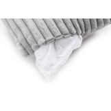 Plush Soft Kussen - 3D Effect, Hoogpolig, 100% Polyester, Super Soft Touch - Zilver