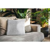 Plush Soft Kussen - 3D Effect, Hoogpolig, 100% Polyester, Super Soft Touch - Zilver