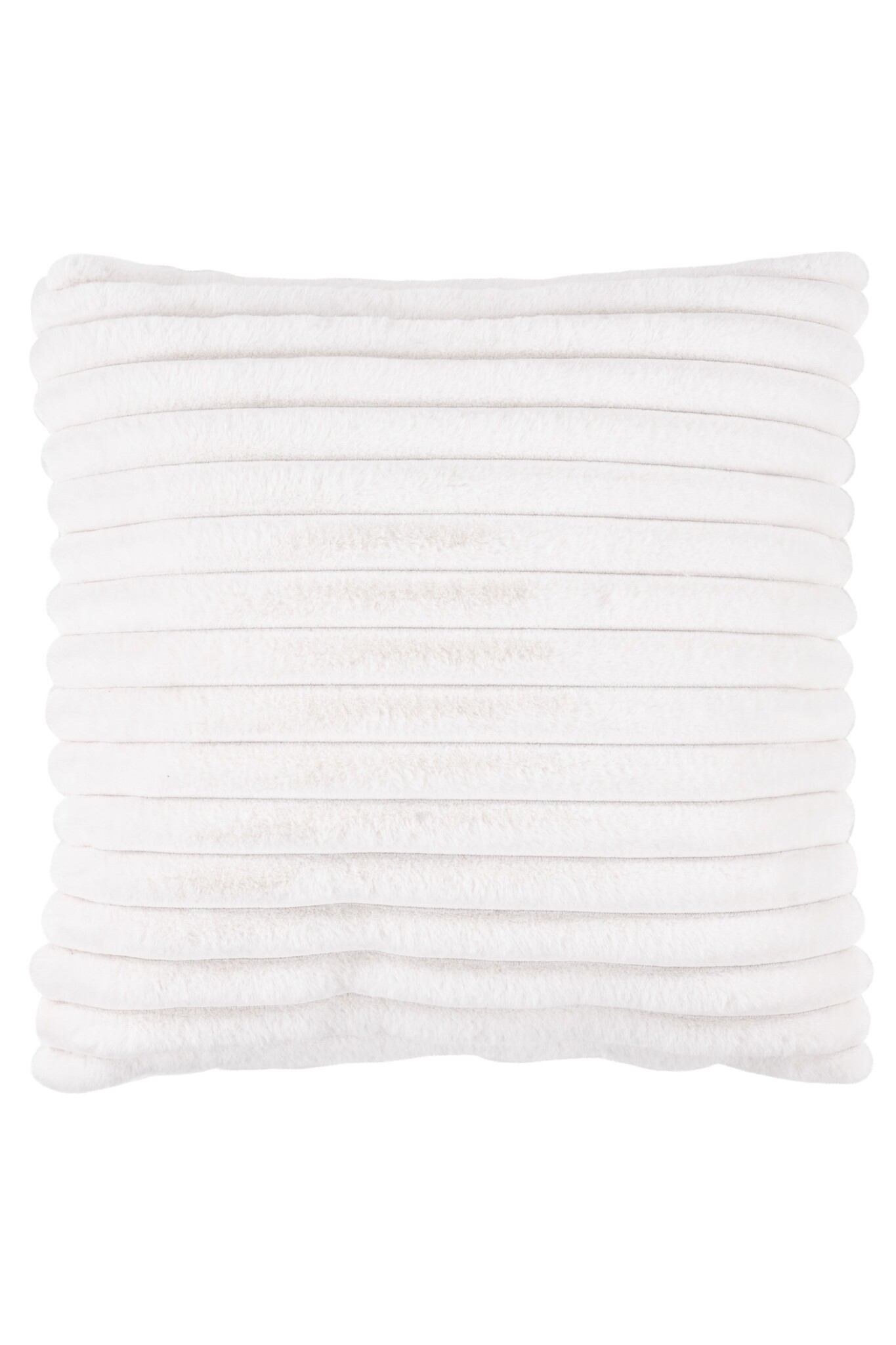 Plush Soft Kussen - 3D Effect, Hoogpolig, 100% Polyester, Super Soft Touch - Creme