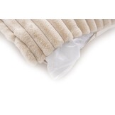 Plush Soft Kussen - 3D Effect, Hoogpolig, 100% Polyester, Super Soft Touch - Beige