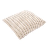 Plush Soft Kussen - 3D Effect, Hoogpolig, 100% Polyester, Super Soft Touch - Beige