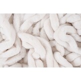 Plush Soft Plaid - Fluffy Deken - 3D Effect, Hoogpolig, 100% Polyester, Super Soft Touch - Creme