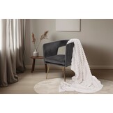 Plush Soft Plaid - Fluffy Deken - 3D Effect, Hoogpolig, 100% Polyester, Super Soft Touch - Creme