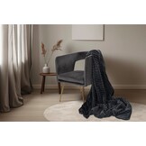 Plush Soft Plaid - Fluffy Deken - 3D Effect, Hoogpolig, 100% Polyester, Super Soft Touch - Antraciet