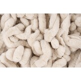 Plush Soft Plaid - Fluffy Deken - 3D Effect, Hoogpolig, 100% Polyester, Super Soft Touch - Beige