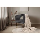 Plush Soft Plaid - Fluffy Deken - 3D Effect, Hoogpolig, 100% Polyester, Super Soft Touch - Beige