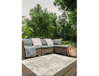 Brussels Vintage Buitenkleed – Indoor & Outdoor Vloerkleed – Tuinkleed, Balkonkleed – Linnen Beige