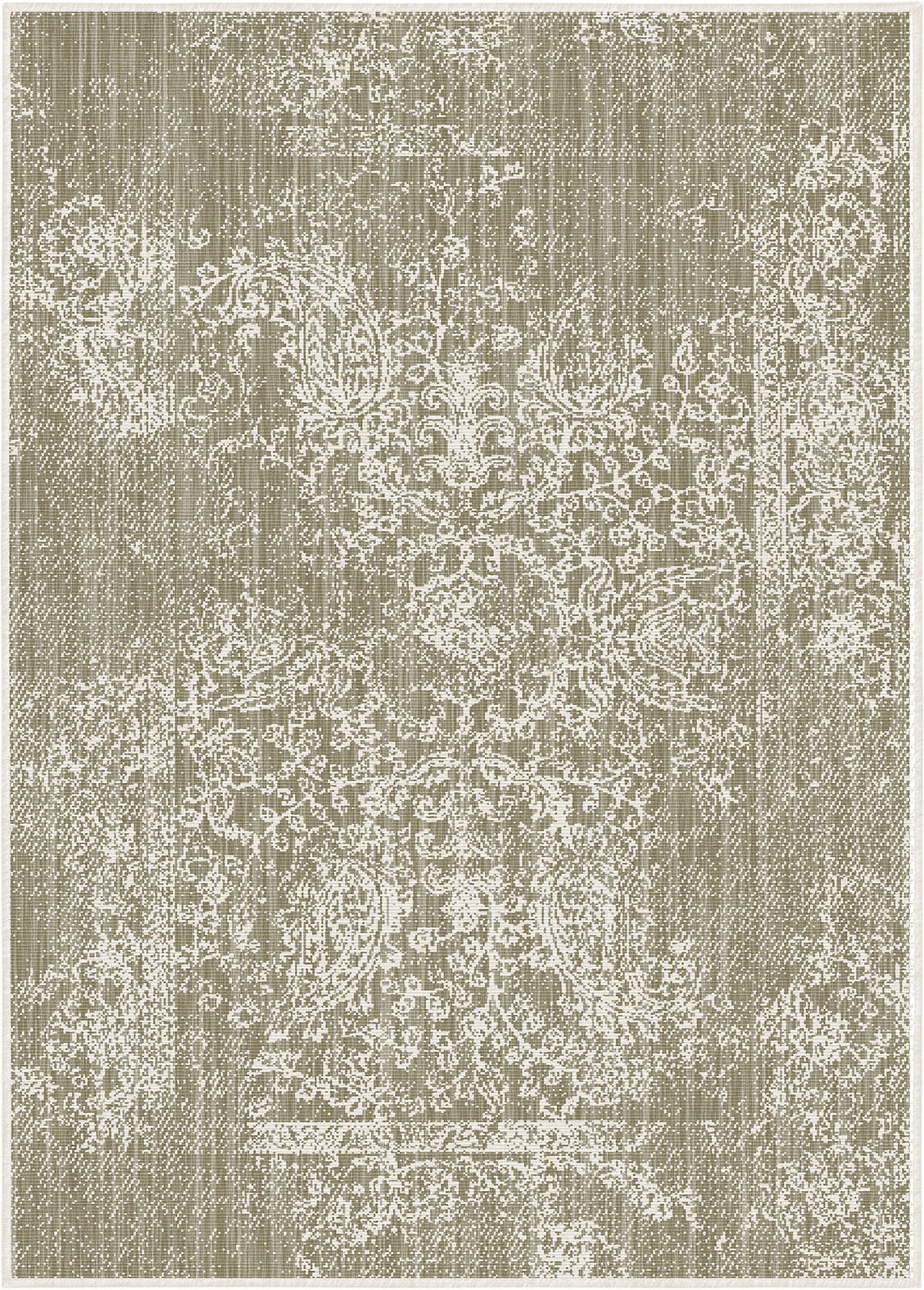 Brussels Vintage Buitenkleed – Indoor & Outdoor Vloerkleed – Tuinkleed, Balkonkleed – Linnen Beige