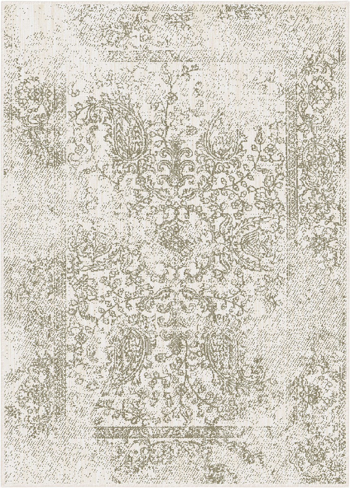 Brussels Vintage Buitenkleed – Indoor & Outdoor Vloerkleed – Tuinkleed, Balkonkleed – Linnen Beige