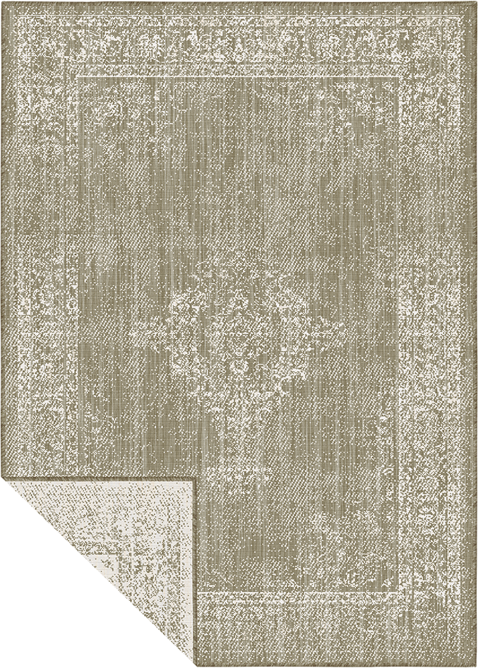 Brussels Vintage Buitenkleed – Indoor & Outdoor Vloerkleed – Tuinkleed, Balkonkleed – Linnen Beige