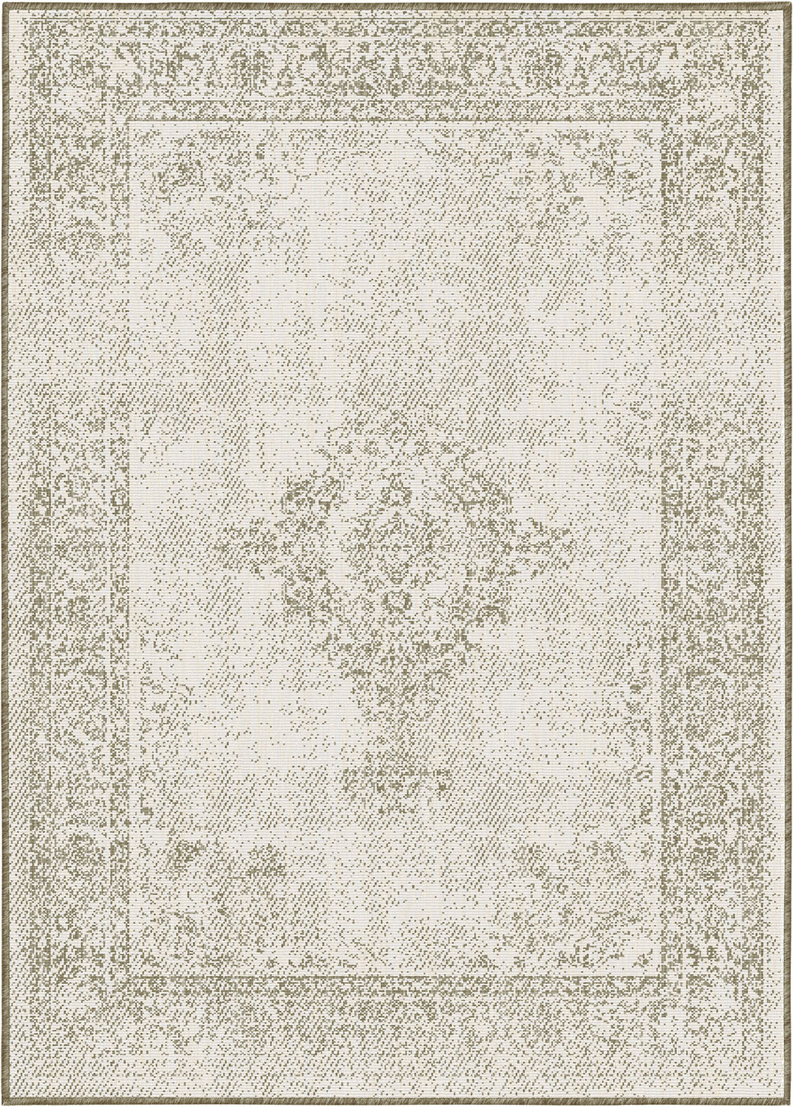 Brussels Vintage Buitenkleed – Indoor & Outdoor Vloerkleed – Tuinkleed, Balkonkleed – Linnen Beige