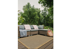 Brussels Buitenkleed – Effen Indoor & Outdoor Vloerkleed – Tuinkleed, Balkonkleed – Jute