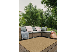Brussels Uni Buitenkleed – Effen Indoor & Outdoor Vloerkleed – Tuinkleed, Balkonkleed – Jute