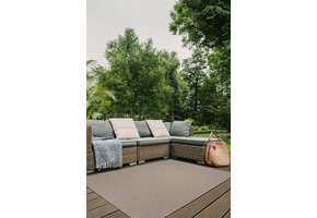 Brussels Uni Buitenkleed – Effen Indoor & Outdoor Vloerkleed – Tuinkleed, Balkonkleed – Linnen Beige