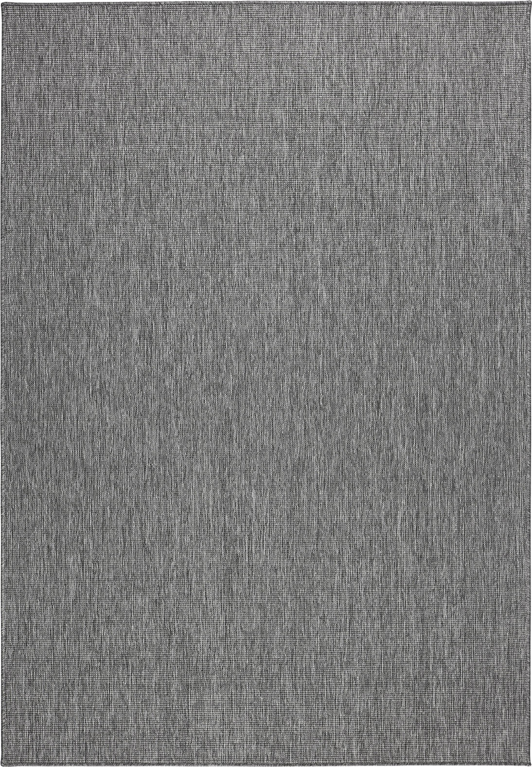 Brussels Uni Buitenkleed – Effen Indoor & Outdoor Vloerkleed – Tuinkleed, Balkonkleed – Zilver Grijs