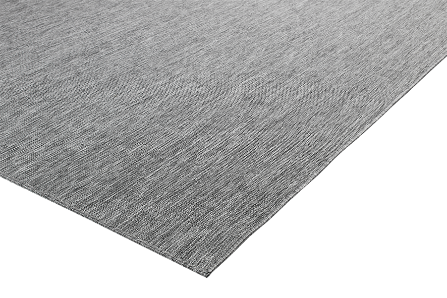 Brussels Uni Buitenkleed – Effen Indoor & Outdoor Vloerkleed – Tuinkleed, Balkonkleed – Zilver Grijs