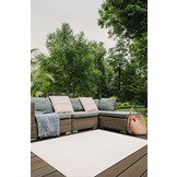 Brussels Uni Buitenkleed – Effen Indoor & Outdoor Vloerkleed – Tuinkleed, Balkonkleed – Creme Wit