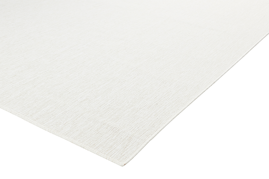 Brussels Uni Buitenkleed – Effen Indoor & Outdoor Vloerkleed – Tuinkleed, Balkonkleed – Creme Wit
