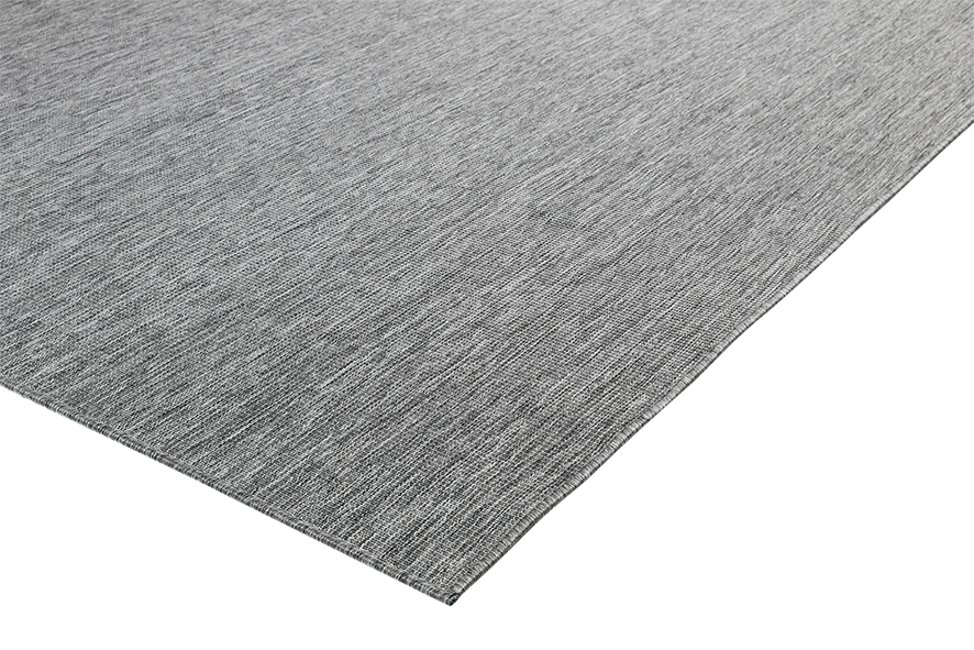 Brussels Uni Buitenkleed – Organisch - Effen Indoor & Outdoor Vloerkleed – Tuinkleed, Balkonkleed – Zilver Grijs
