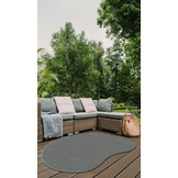 Brussels Uni Buitenkleed – Organisch -  Effen Indoor & Outdoor Vloerkleed – Tuinkleed, Balkonkleed – Zilver Grijs