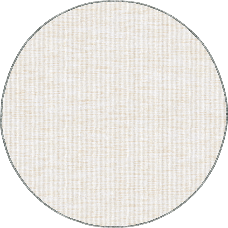 Brussels Uni Buitenkleed – Rond - Effen Indoor & Outdoor Vloerkleed – Tuinkleed, Balkonkleed – Zilver Grijs