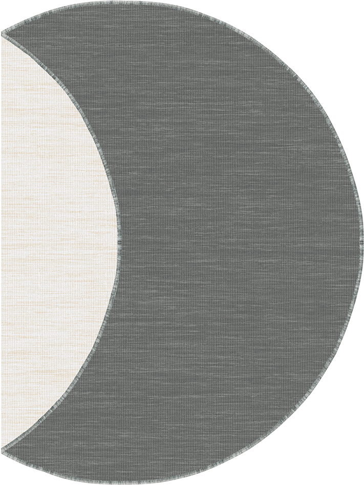 Brussels Uni Buitenkleed – Rond - Effen Indoor & Outdoor Vloerkleed – Tuinkleed, Balkonkleed – Zilver Grijs