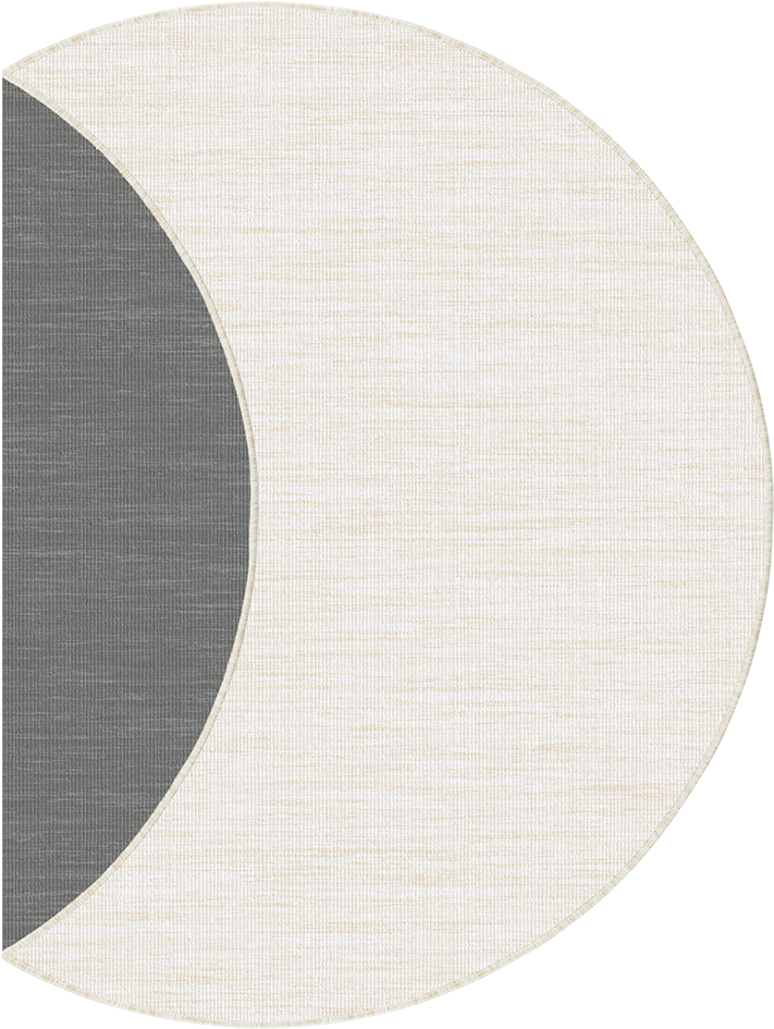Brussels Uni Buitenkleed – Rond - Effen Indoor & Outdoor Vloerkleed – Tuinkleed, Balkonkleed – Creme Wit