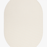 Brussels Uni Buitenkleed – Ovaal - Effen Indoor & Outdoor Vloerkleed – Tuinkleed, Balkonkleed – Creme Wit