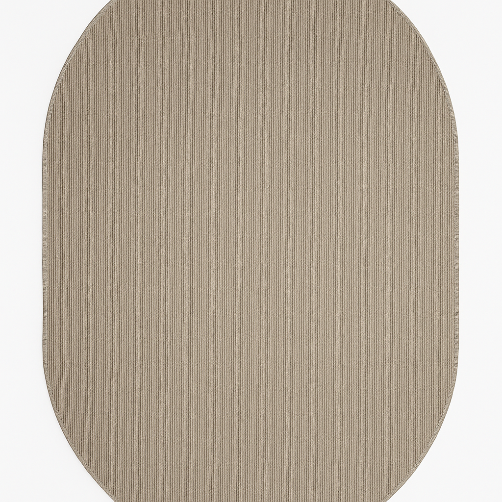Brussels Uni Buitenkleed – Ovaal - Effen Indoor & Outdoor Vloerkleed – Tuinkleed, Balkonkleed – Linnen Beige