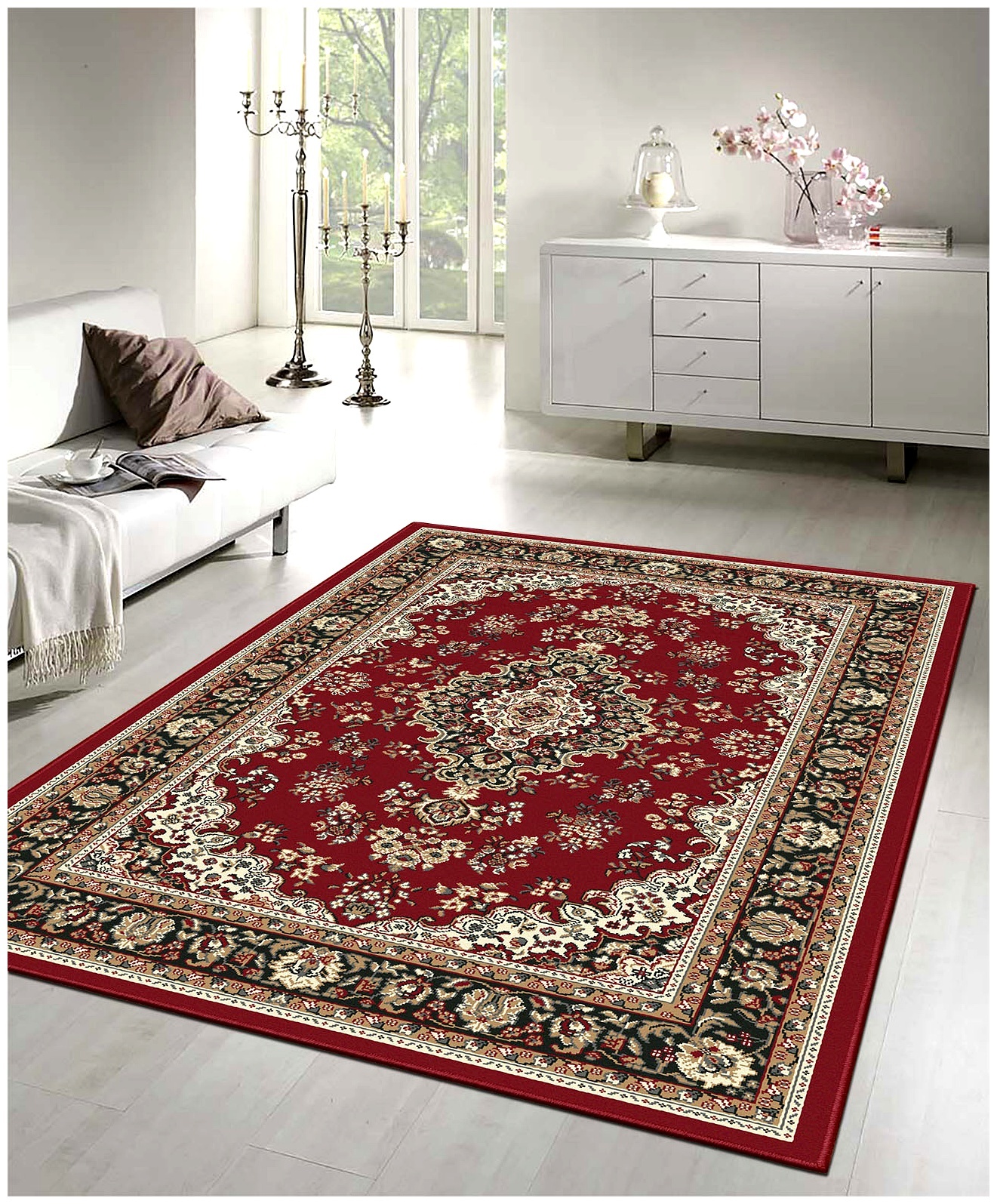 Klassiek Rood Oosters Vloerkleed – Nain Medaillon Collectie - Traditioneel Vintage Tapijt