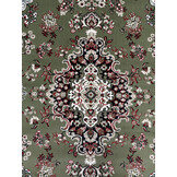 Nain Klassiek Medaillon - Laagpolig Oosters Vloerkleed - Vintage Tapijt - Groen