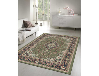 Nain Klassiek Medaillon - Laagpolig Oosters Vloerkleed - Vintage Tapijt - Groen
