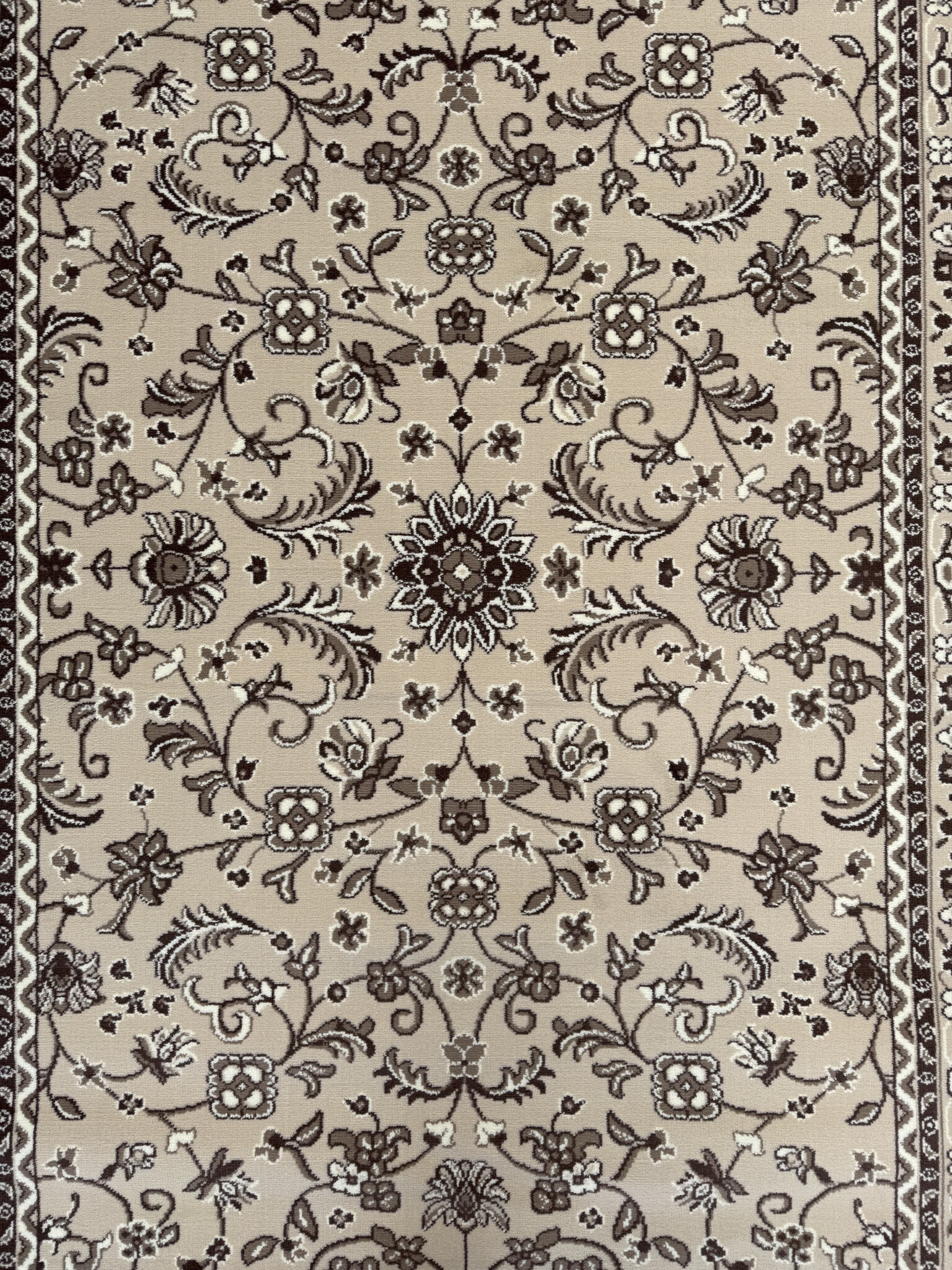 Nain Klassiek - Laagpolig Oosters Vloerkleed - Vintage Tapijt - Creme Beige