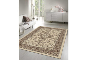 Nain Klassiek Medaillon - Laagpolig Oosters Vloerkleed - Vintage Tapijt - Creme