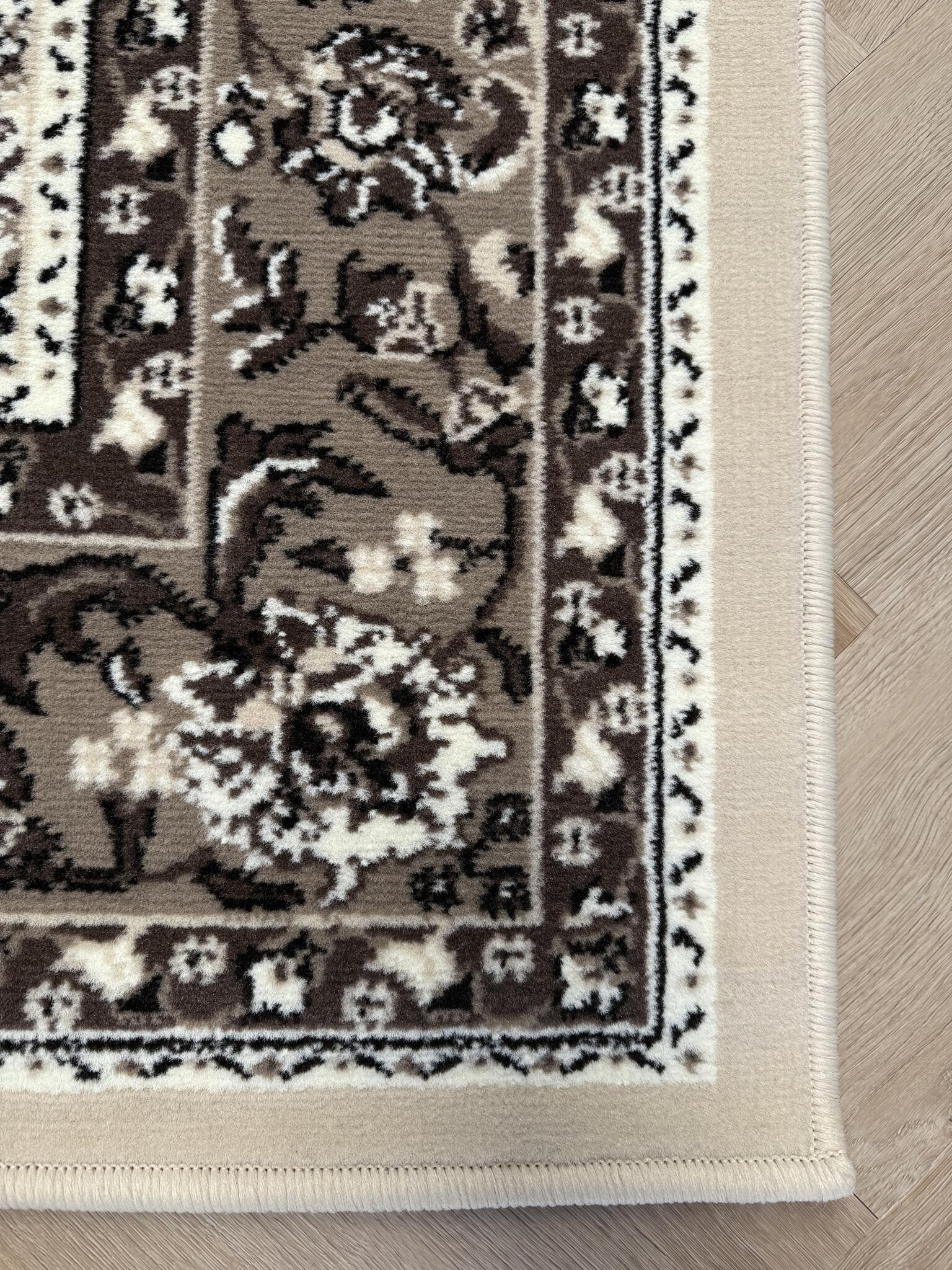 Nain Klassiek Medaillon - Laagpolig Oosters Vloerkleed - Vintage Tapijt - Creme