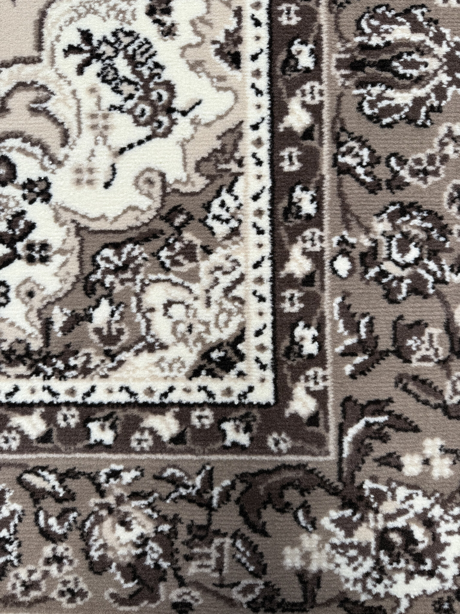 Nain Klassiek Medaillon - Laagpolig Oosters Vloerkleed - Vintage Tapijt - Creme