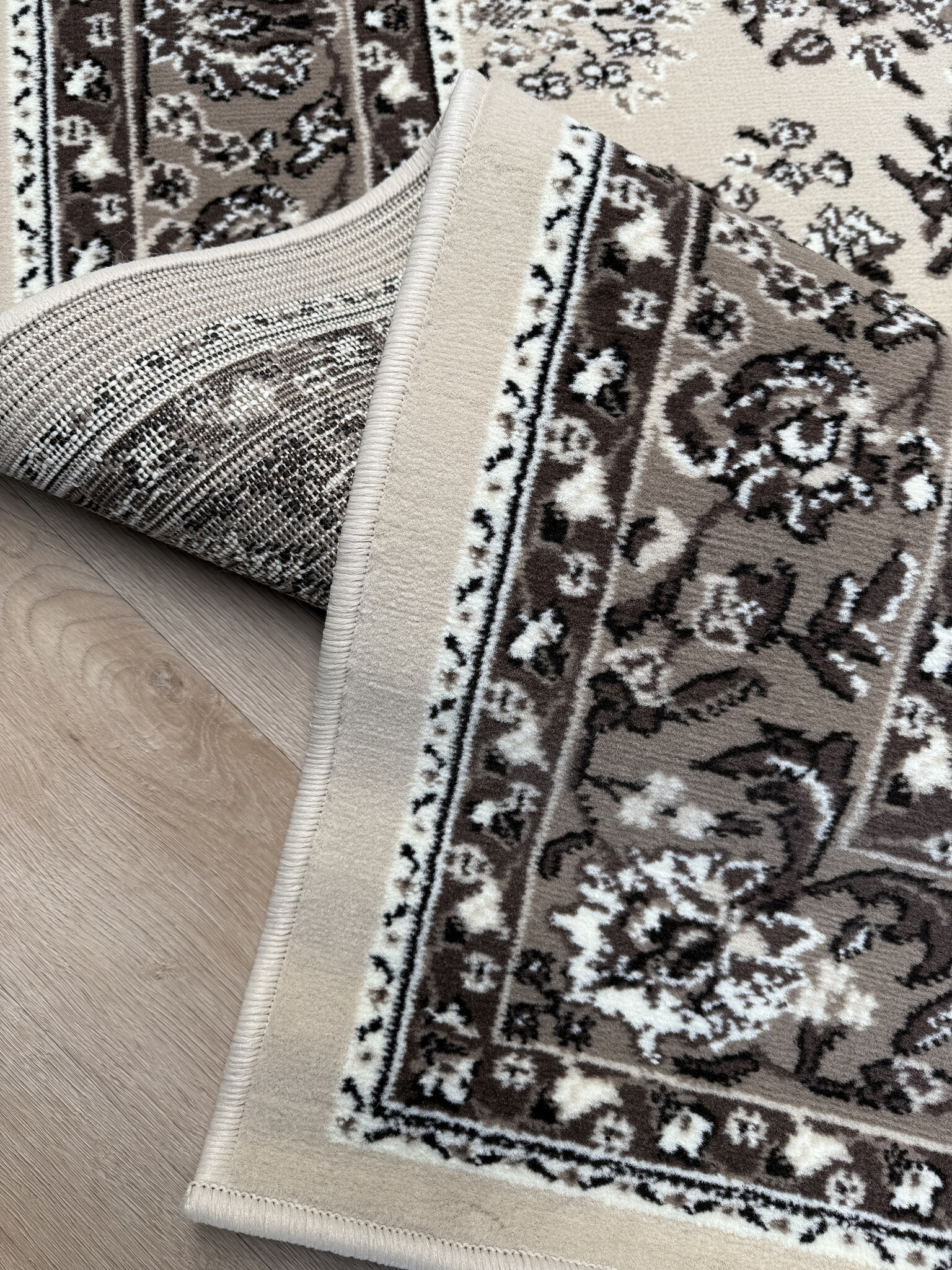 Nain Klassiek Medaillon - Laagpolig Oosters Vloerkleed - Vintage Tapijt - Creme