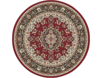 Klassiek Rood Oosters Rond Vloerkleed – Nain Medaillon Collectie - Traditioneel Vintage Tapijt