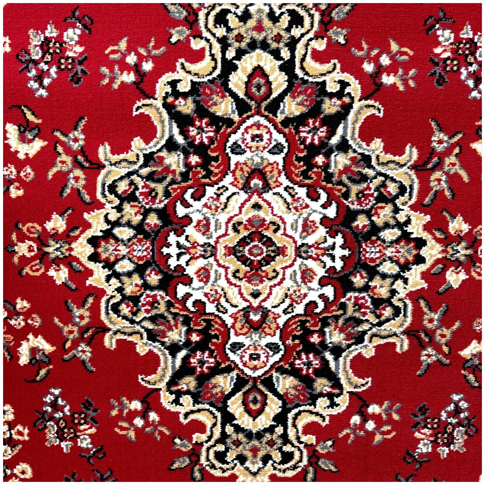 Klassiek Rood Oosters Rond Vloerkleed – Nain Medaillon Collectie - Traditioneel Vintage Tapijt