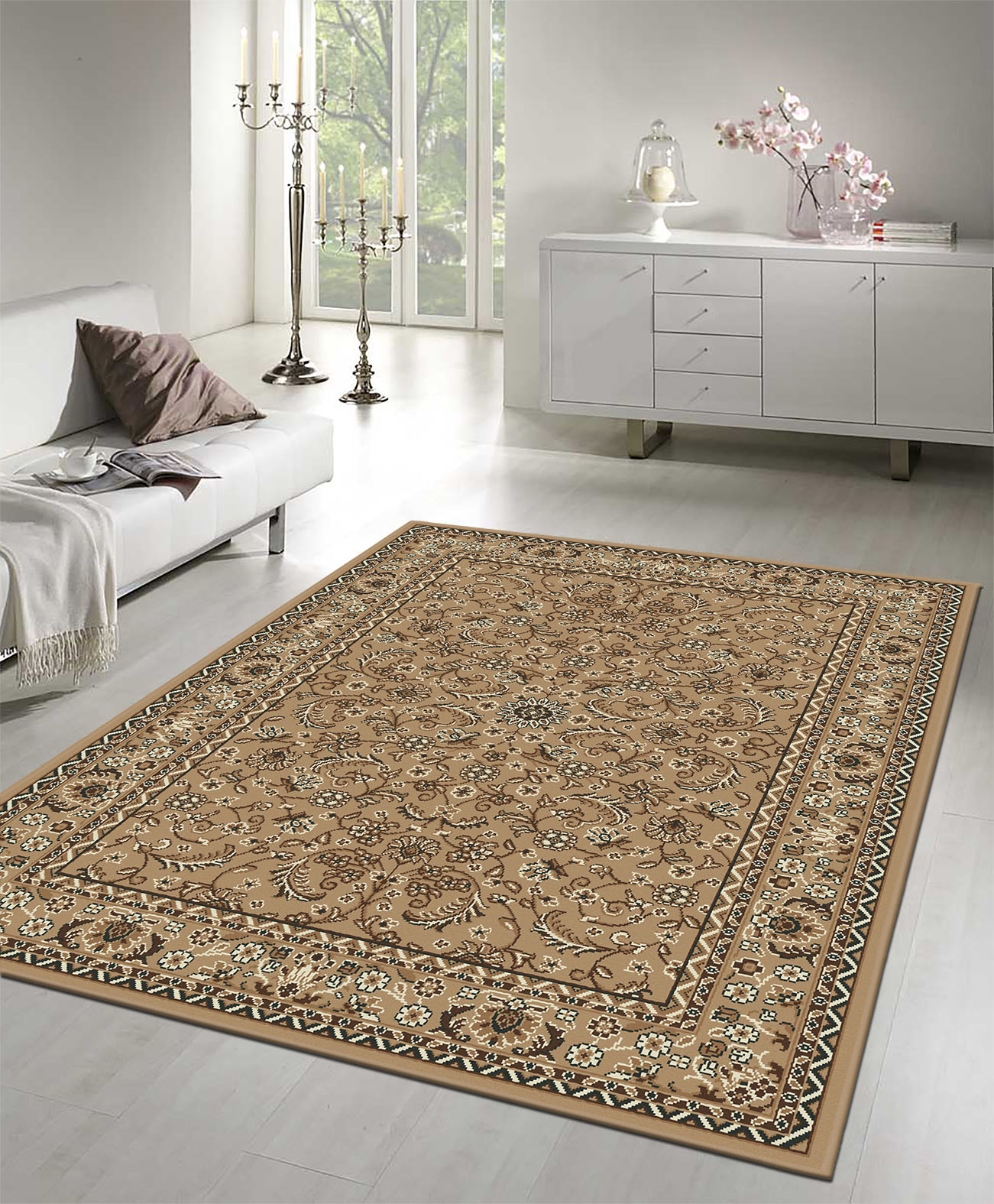 Nain Klassiek - Laagpolig Oosters Vloerkleed - Vintage Tapijt - Beige