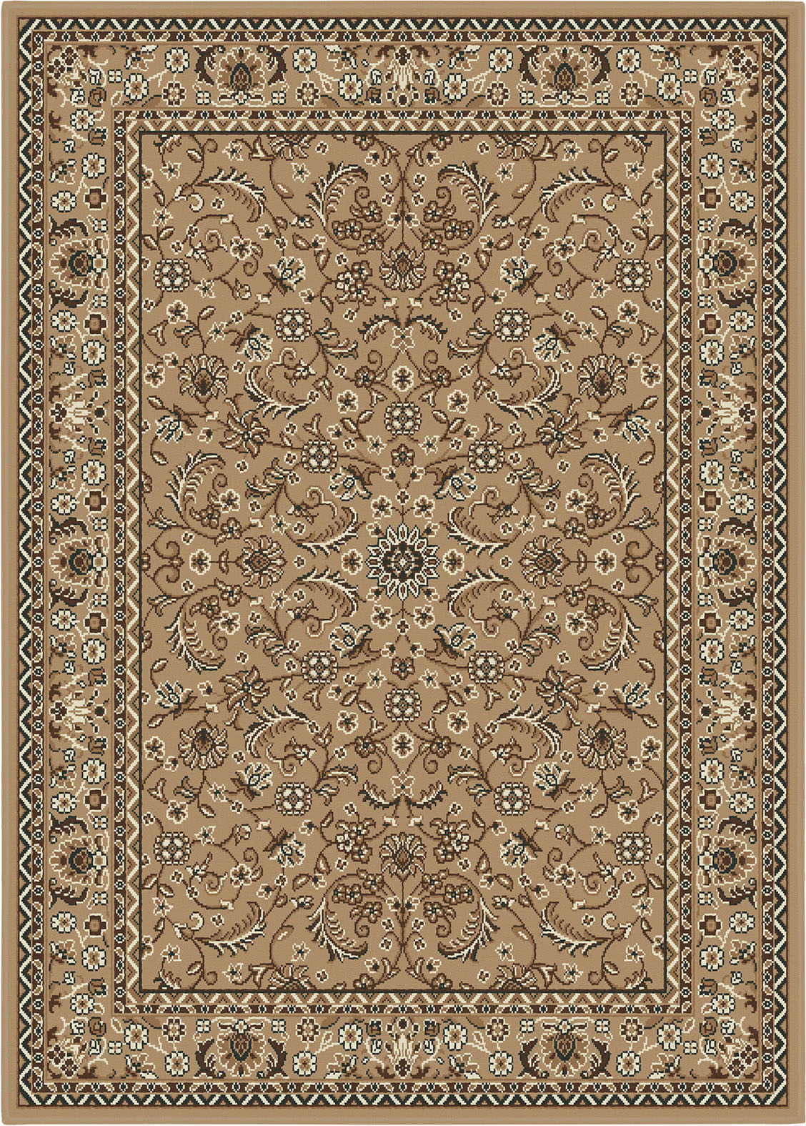 Nain Klassiek - Laagpolig Oosters Vloerkleed - Vintage Tapijt - Beige