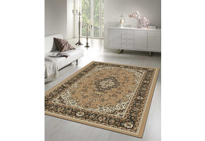 Nain Klassiek Medaillon - Laagpolig Oosters Vloerkleed - Vintage Tapijt - Beige